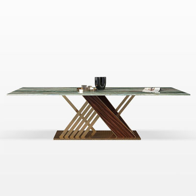 Brushed Marble Look Dining Table Gold Marble Top Dining Room Table