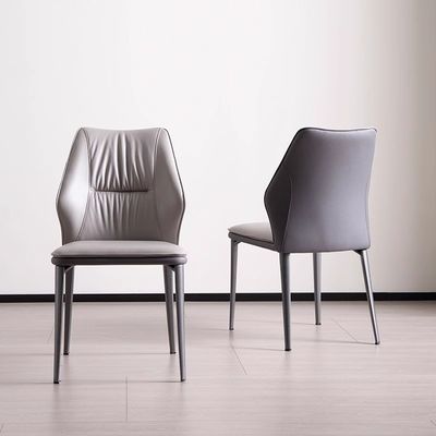 Dining Room Metal Dining Table Leather Upholstery High Back Chair For Restaurants
