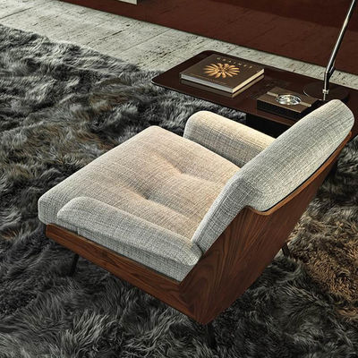 Leather Dark Grey Velvet Dining Chairs Customized With Oak Backrest