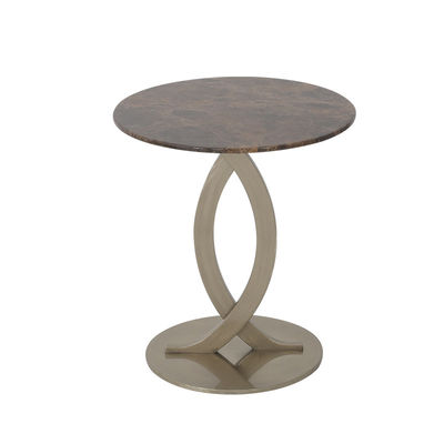 Brown Marble Metal Side Table Matt Bronze Marble Top Side Table