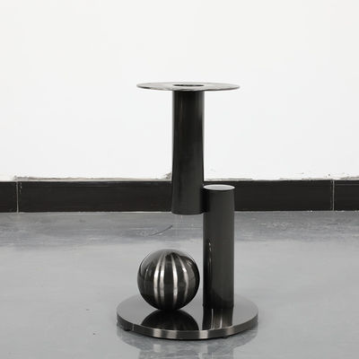 Natural Marble Top End Table Customized Round Marble Side Table