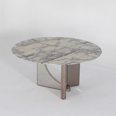Natural Marble Top Counter Height Table Mirrored Circle Marble Dining Table