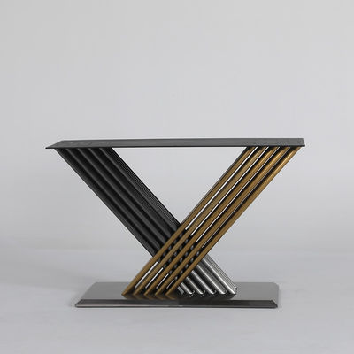 Stainless Marble Rectangle Dining Table Restaurant Furniture Dining Room Use