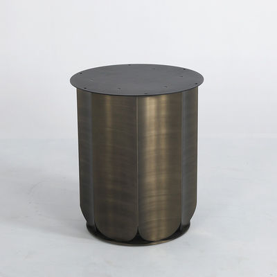 Bronze Marble Top Round Table Matte Marble Top Dining Table Set 6 Seater
