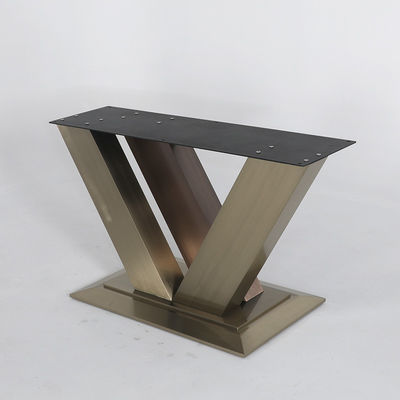 Brushed Grey Marble Dining Table Rose Gold Metal Rectangle Patio Table