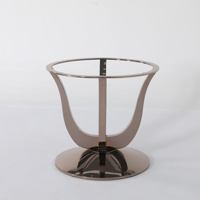 Shiny Marble Top Pedestal Table Rose Gold Base Round Table Marble Top