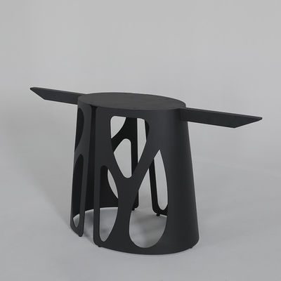 Iron Base Rectangle Dining Table Black Coating Marble Dining Room Sets