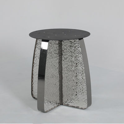 Matte Grey Marble And Metal Dining Table Satin Finish Customized