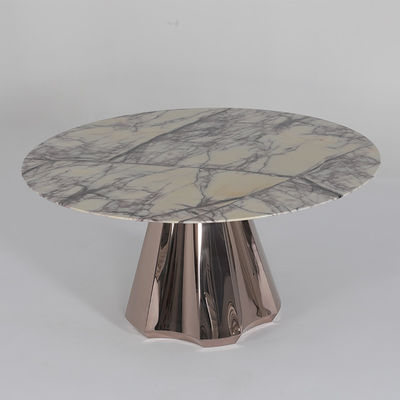 Restaurant Custom Marble Dining Table Mirror Finish Gray Marble Dining Table
