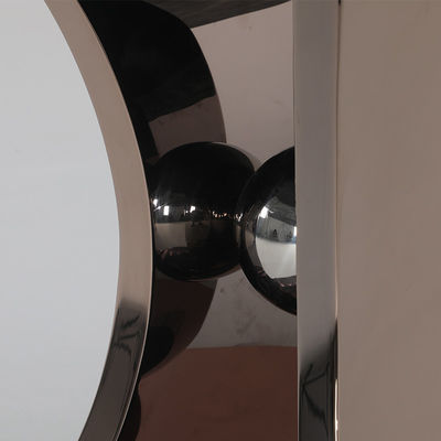 Rose Gold Base Marble Top Table With Metal Legs For Dining Room