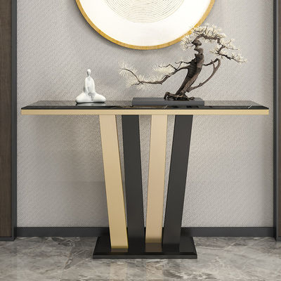 Ss Black Marble Top Console Table Satin Finish Marble Console With Drawers