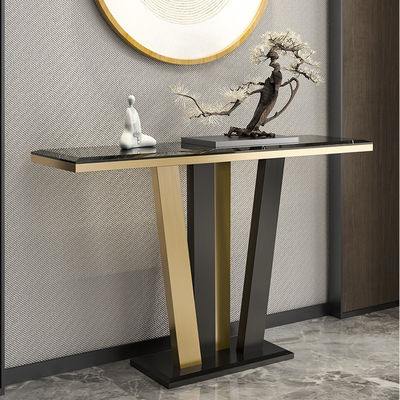 Ss Black Marble Top Console Table Satin Finish Marble Console With Drawers