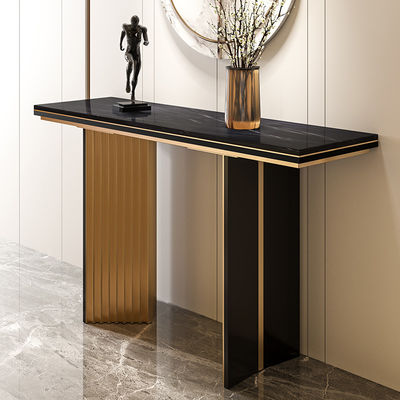 Oem Stainless Steel Console Table Dark Oak Legs Villa And Living Room Use