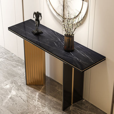 Oem Stainless Steel Console Table Dark Oak Legs Villa And Living Room Use