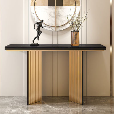 Oem Stainless Steel Console Table Dark Oak Legs Villa And Living Room Use