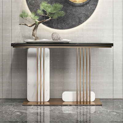 Wall Brass Gold Console Table Customized Marble Console Table With Storage