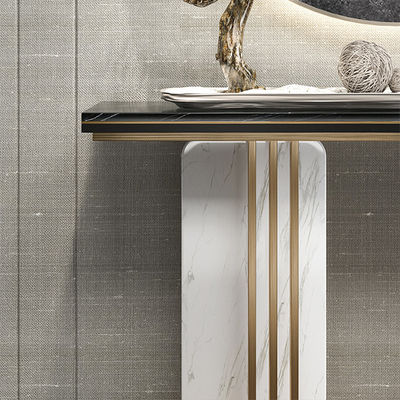 Wall Brass Gold Console Table Customized Marble Console Table With Storage