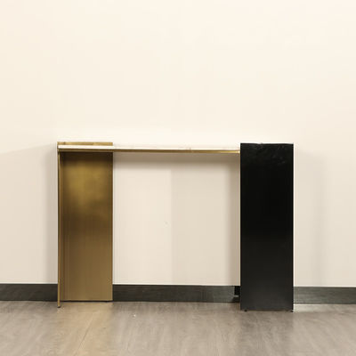 Bronze Marble Narrow Console Table For Hotel Living Room