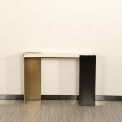 Bronze Marble Narrow Console Table For Hotel Living Room