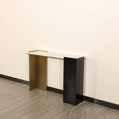 Bronze Marble Narrow Console Table For Hotel Living Room