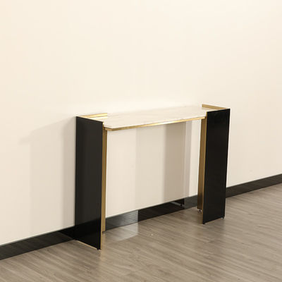 Bronze Marble Narrow Console Table For Hotel Living Room