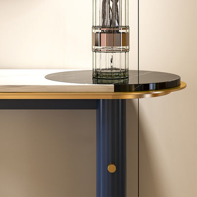 Iron Marble Console Table Brushed Gold Stainless Steel Entry Table