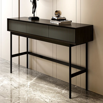 Oak Marble Top Console Table With Drawers Slim Marble Console Table