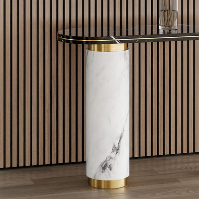 Brass Marble Console Table With Storage Narrow Console Table Marble Top