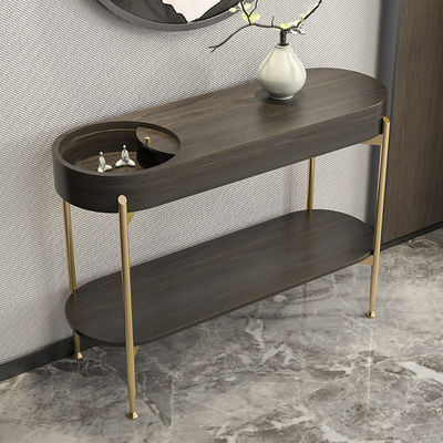 Gold Long Marble Console Table Villa Marble Entryway Console Table