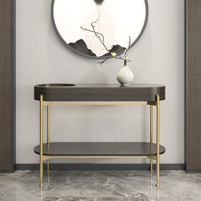 Gold Long Marble Console Table Villa Marble Entryway Console Table