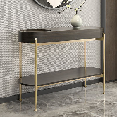 Gold Long Marble Console Table Villa Marble Entryway Console Table