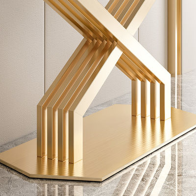 Metal Base Genuine Marble Console Table Gold Marble Console Table
