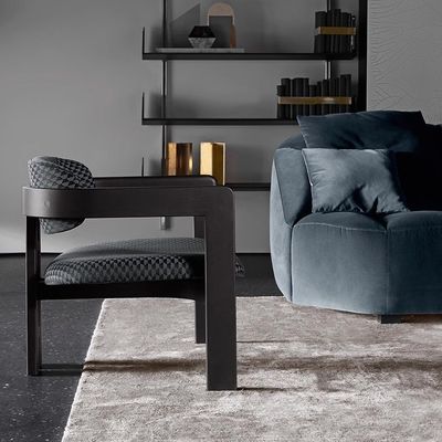 Wood Frame Orange Velvet Dining Chairs For Bedroom Study Room