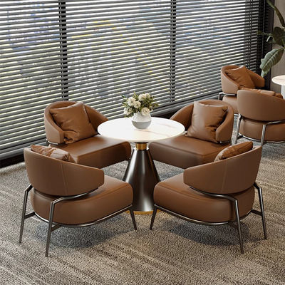 Genuine Leather And Velvet Chair Stainless Steel Cream Velvet Accent Chair