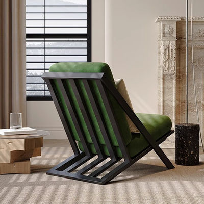 Hotel Modern Velvet Dining Chairs Dark Green With Solid Wood Legs