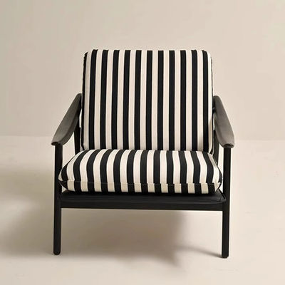 Black Modern Velvet Chair Velvet Chesterfield Chair With Wood Leg