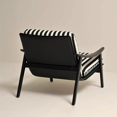 Black Modern Velvet Chair Velvet Chesterfield Chair With Wood Leg