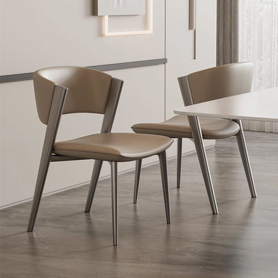 Fabric Leather And Metal Dining Chairs Leather Upholstered Dining Chair