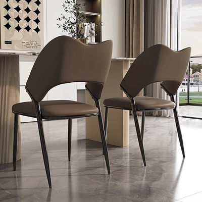 Leather Upholstery High Back Dining Chairs Banquet Metal Restaurant Chairs