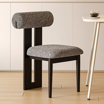Customized Fabric Modern Upholstered Dining Chairs With Metal Legs