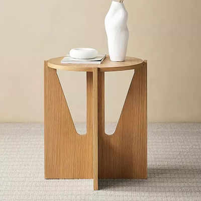 Central Round Coffee Table Set Natural Wood Top Coffee Table
