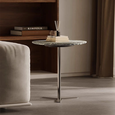 Marble Top Stainless Side Table Bedroom Stainless End Table