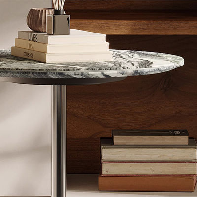 Marble Top Stainless Side Table Bedroom Stainless End Table