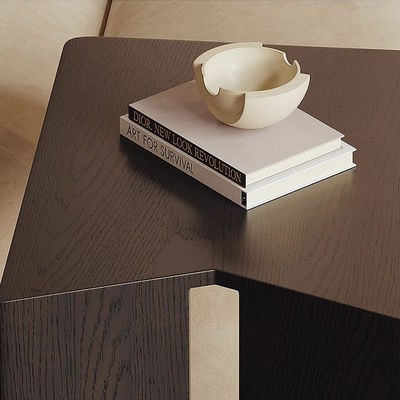 Oak Wood Top End Table Matt Finish Wooden Side Table Customized