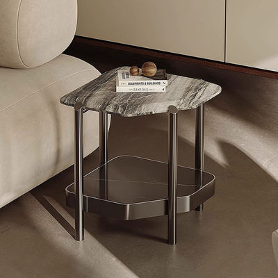 Room Metal Marble Side Table Hotel Metal And Marble End Table