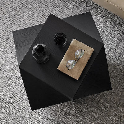 Matt Finish Round End Table Natural Oak Veneer Side Table