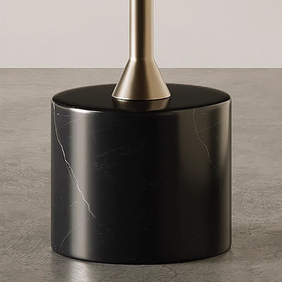Satin Finish Wood Side Table With Metal Legs For Study Room
