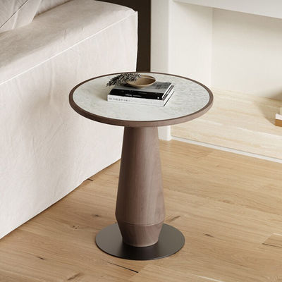 Oak Metal Marble End Tables Veneer Metal Side Table With Marble Top
