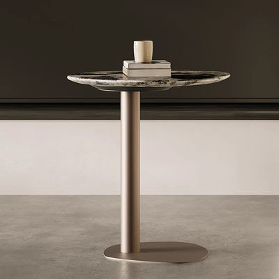 Gold Metal And Marble Side Table Brushed Marble And Metal End Table