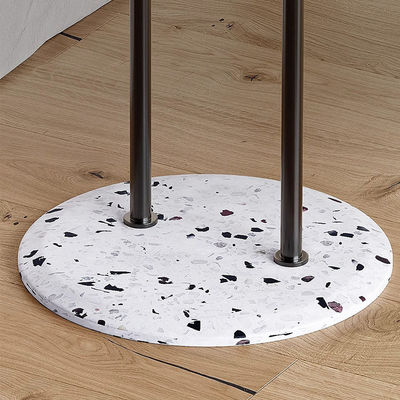 Black Metal And Glass Side Table Customized Round Glass And Metal Side Table